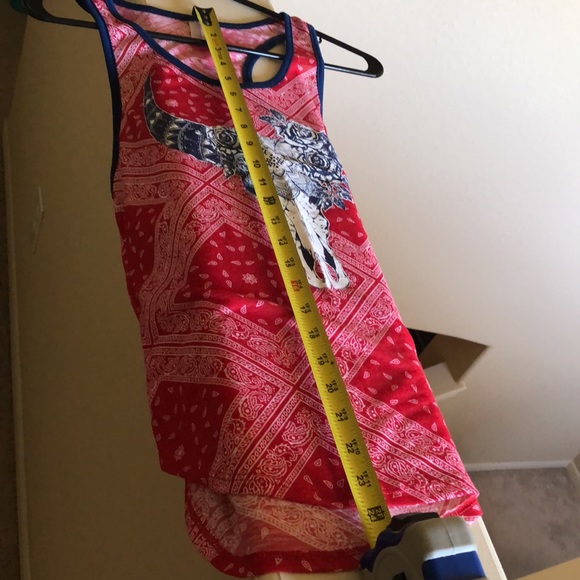 Cow skull/bandana print tank top - Picture 5 of 6